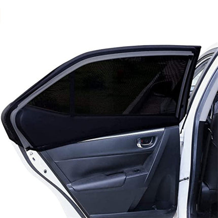 Car Window Shades with Breathable Mesh for Sun, Heat and Insects, Stretchy Slip On Fit for Front or Rear Windows