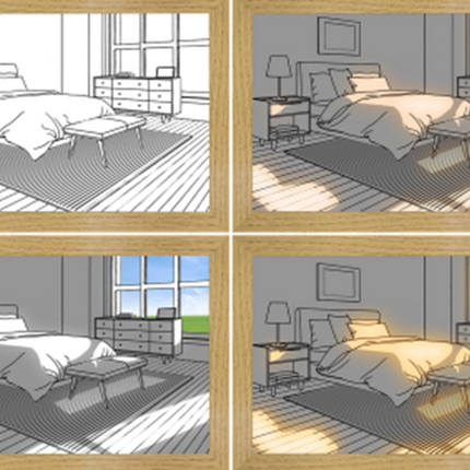 Illuminated Wall Art Panel, 11 Scenic Designs and 2 Sizes, Glowing Decor for Living Room and Bedroom