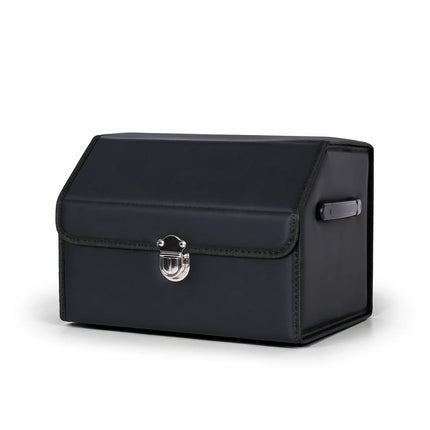 Car Trunk Organizer Storage Box with Divided Interior and Cover, 3 Sizes, for Groceries, Tools and Emergency Kit