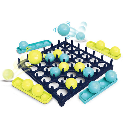 Bounce Ball Pattern Matching Game with Cards and Adjustable Height Base, Race to Copy the Card, Indoor Outdoor Family Game