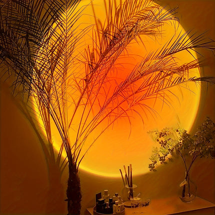 Sunset Projection Lamp with Adjustable Angle | USB Powered LED Ambient Light for Cozy Atmosphere