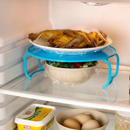 Microwave Cooking Tray with Insulated Side Holders, Two Tier Microwave Rack for Heating Two Dishes at Once