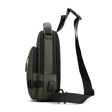 Crossbody Sling Backpack with Sized Compartments for Tablet, Phone, Camera and Charger, Slim 5 Color Chest Bag for Commuting and Travel