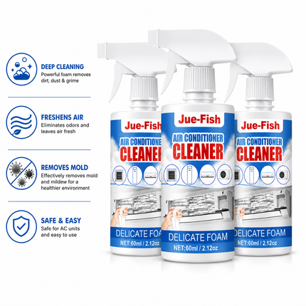 Air Conditioner Foam Cleaner Spray (3 Bottles) for Quick Dirt Removal | Easy Maintenance for Fresher Home Air