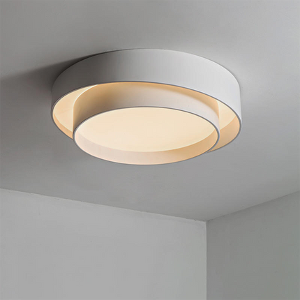 Nordic Round LED Ceiling Light with Soft Ambient Glow | Minimalist Flush Mount Lamp for Modern Interiors