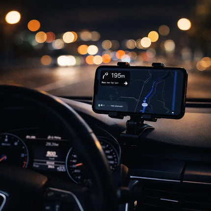 Adjustable Car Phone Stand with 360 Degree Rotating Design, One Handed Landscape to Portrait Switching, Universal Holder for Hands Free Driving