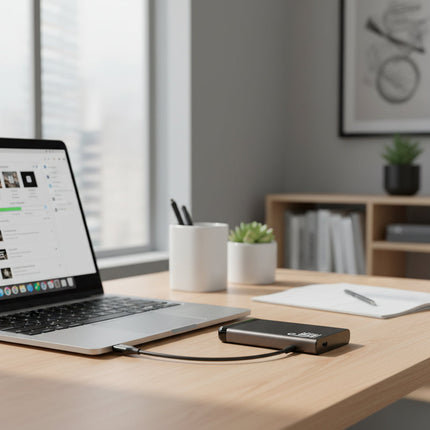 External Hard Drive Portable SSD with Slim Design | Everyday PC Storage for Documents and Media