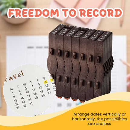Connected Calendar Stamp for Bullet Journal Supplies, Scrapbook Supplies and Stationery