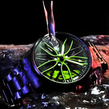 Quartz Wrist Watch, Casual Quartz Movement Watch in Green, Red or Yellow, Colorful Timepiece for Everyday Wear