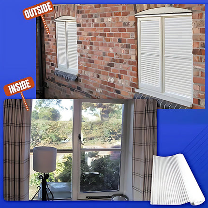 Window Privacy Film, One Way Privacy Window Film with Imitation Blinds