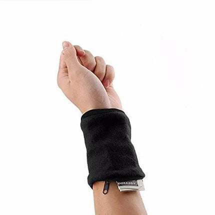 Sports Wristband Wallet for Running, Hands Free Wrist Pouch for ID Cards and Cash, 3 Colors, Gym and Hiking Accessory