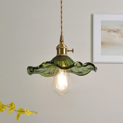 Flower Glass LED Pendant Light with Unique Design | Warm Glow for Cozy Home Ambience