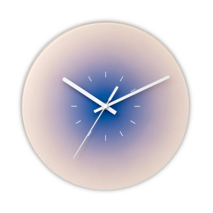 Sunset Glass Wall Clock with Silent Quartz Movement | Modern Gradient Design for Calm Home Décor