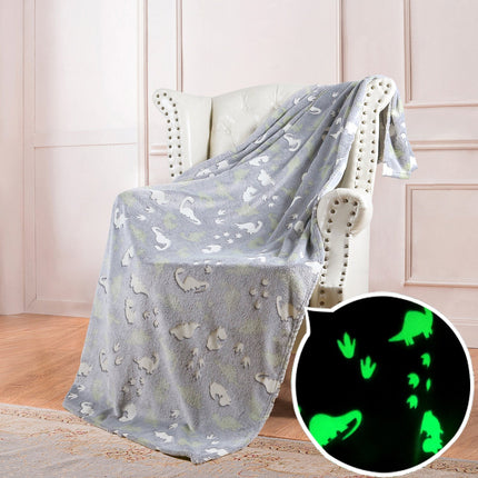 Glow in the Dark Blanket, Double Sided Plush Velvet and Wool Throw, 12 Color Options for Kids and Adults