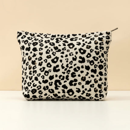 Leopard Makeup Bag for Travel Organization with Stylish Design | Lightweight Cosmetic Pouch for Beauty Essentials