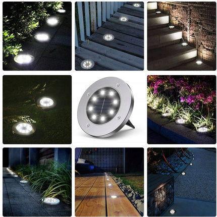 Solar Garden Stake Lights, IP65 Waterproof with Dusk to Dawn Sensor, 8 Hour Run Time, Sets of 4, 8 or 12
