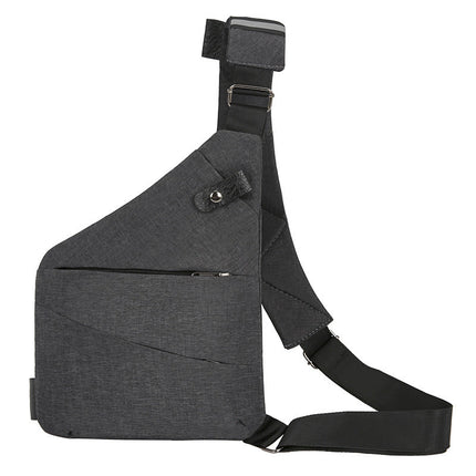 Anti-Theft Crossbody Sling Bag with Hidden Zippers, RFID Protection and Water-Resistant Fabric, Black or Grey