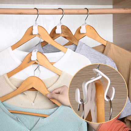 Closet Hanger Hooks, Space Saving Hanger Connectors for Stacking Clothes Hangers in Small Closets