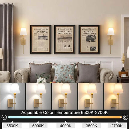 Rechargeable Wireless Wall Light (2 Pack) with Remote Control | Elegant Cord-Free Illumination for Any Room