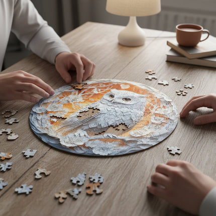 3D Owl Puzzle Art for Adults with Creative Brain Teaser Challenge | Elegant Decorative Piece for Home Display
