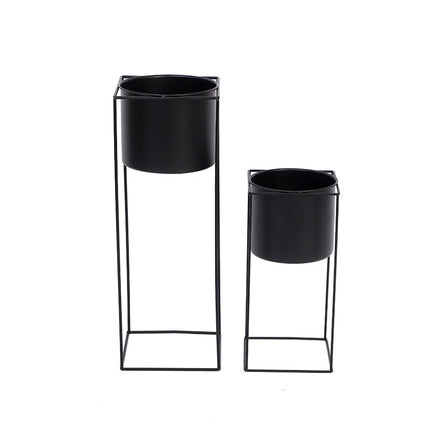Metal Indoor Plant Stand with Modern Rectangular Frame | Durable Space-Saving Holder for Elegant Indoor Display