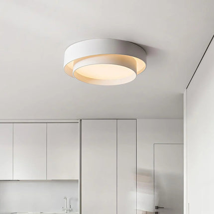 Nordic Round LED Ceiling Light with Soft Ambient Glow | Minimalist Flush Mount Lamp for Modern Interiors
