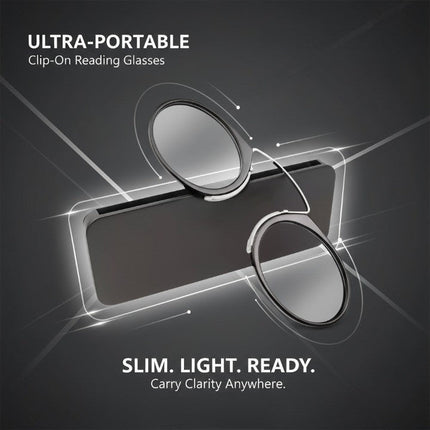 Ultra Thin Reading Glasses, Portable Reader Glasses for Travel, Reading Spectacles, Readers with Case on Keychain
