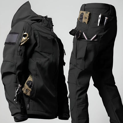 Men's Tactical Outdoor Jacket and Pants Set with Multi-Pocket Design | Rugged Support for Harsh Environments