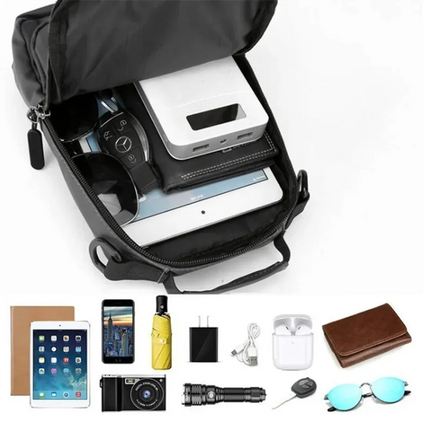 Crossbody Sling Backpack with Sized Compartments for Tablet, Phone, Camera and Charger, Slim 5 Color Chest Bag for Commuting and Travel
