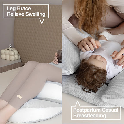 Adjustable Pregnancy Pillow with Ergonomic Design | Custom Comfort for Side & Stomach Sleepers