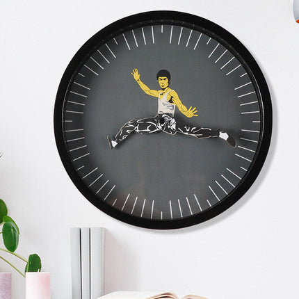 Kung Fu Wall Clock for Bedroom or Living Room, Novelty Martial Arts Home Decor and Gift Idea