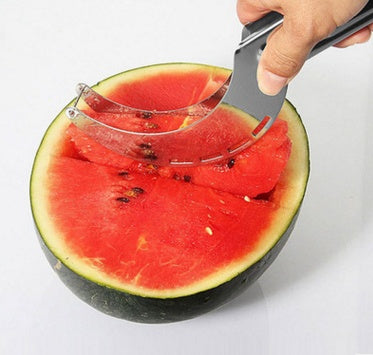 Stainless Steel Watermelon Slicer with Easy Grip Handle | Effortless Fruit Serving Tool