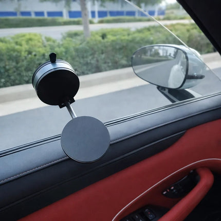 Magnetic Car Phone Holder with Twist Lock Vacuum Suction Base, 360 Degree Rotation, One Handed Mounting