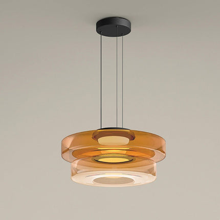 Bauhaus Glass Pendant Light with Adjustable Suspension | Warm LED Illumination for Modern Minimalist Interiors