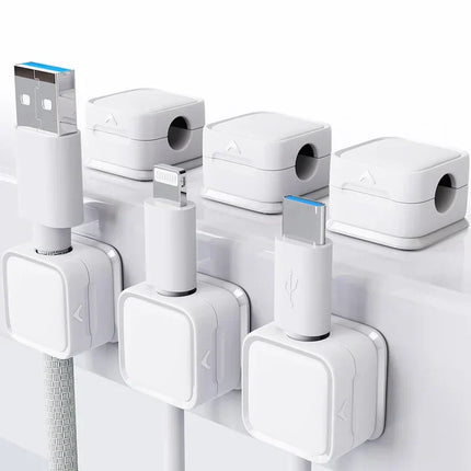 Magnetic Cable Clips for Desk, Cord Organizer That Holds Charging Leads in One Spot and Keeps Wires Off the Floor