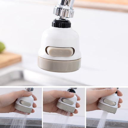 Faucet Spray Head with 3 Stream Modes, 360 Degree Rotating Pressure Boost Tap Attachment, Tool-Free Twist-On Install