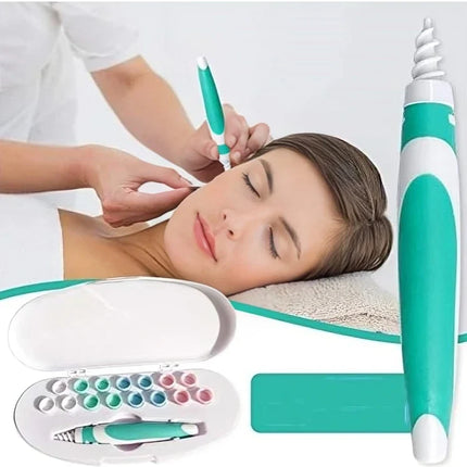 Spiral Ear Cleaner Tool with Gentle Silicone Tips | Safe & Effective Ear Wax Removal