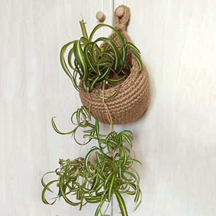 Hanging Fruit Basket for Wall, Jute Woven Basket for Fruit and Vegetable Storage – image 4