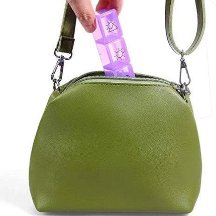Weekly Pill Organizer with Detachable Daily Compartments, Morning Noon Night Sections, Portable 7 Day Pill Box for Travel