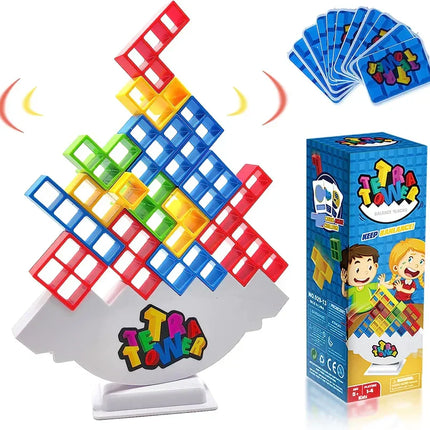 Balance Game for Kids with Sturdy Wooden Blocks | Fun Family Game for Skill Development
