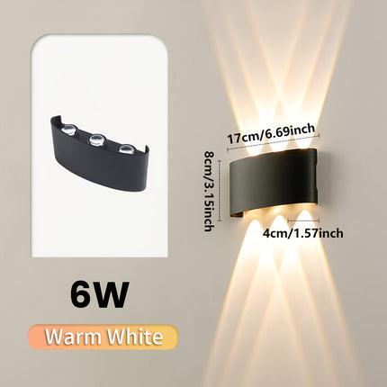 Modern Dual Beam LED Wall Light with IP55 Waterproof Design | Energy-Efficient Illumination for Indoor and Outdoor Spaces