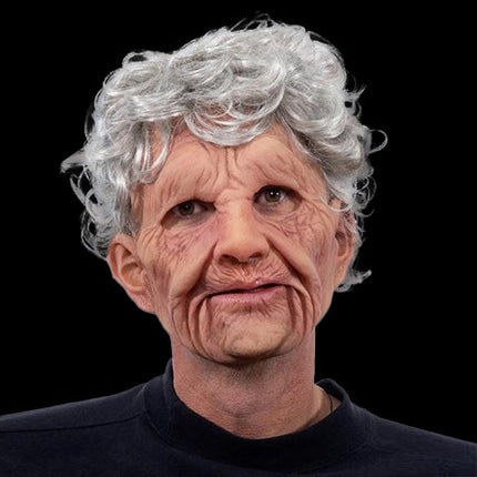 Halloween Costume Mask, Realistic Silicone Mask with Chest Bib in Old Man and Old Woman Styles – image 9