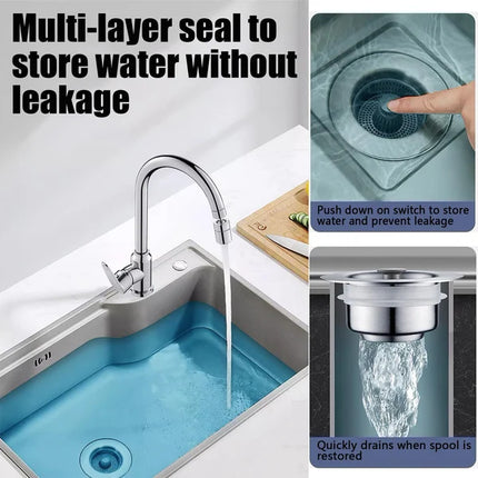 Sink Strainers, Stainless Steel Sink Stopper and Odor Filter – image 6