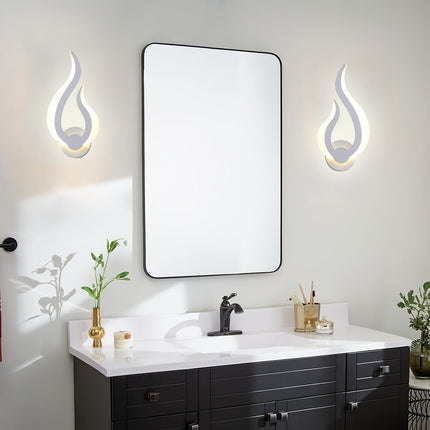 Flame-Shaped LED Wall Light with 10W Warm White Glow | Modern Acrylic Sconce for Elegant Ambient Illumination