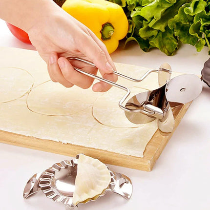 Dumpling Press and Dough Cutter Kit for Evenly Sealed Homemade Dumplings, Beginner Friendly Kitchen Set