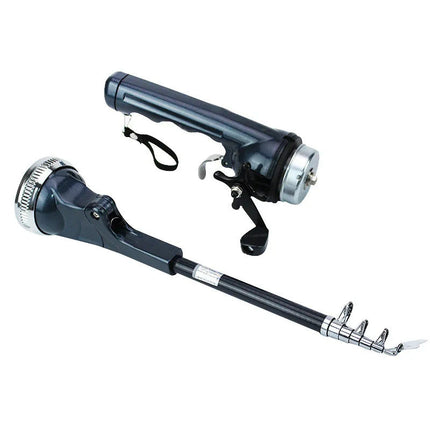 Telescopic Fishing Rod, Collapsible Travel Rod with One Hand Casting Grip for Lake, River, Canal, Dock and Boat Fishing