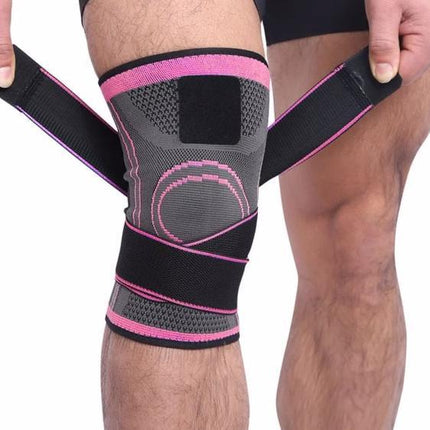 Sports Knee Pads with Adhesive Tape, Breathable Double Beam Meniscus Support, Sizes S to XXXL
