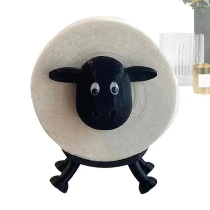Whimsical Sheep Toilet Paper Holder with Ceramic Finish | Fun Bathroom Decor for Unique Style