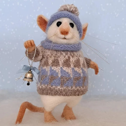 Needle Felted Mouse Figurine, Felted Animals for Halloween Decor and Mantel – image 12
