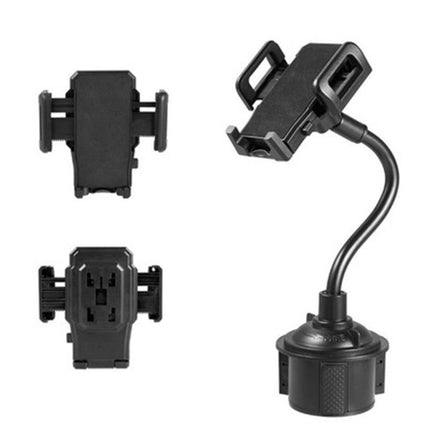 Car Phone Mount with Adjustable Grip and 360 Degree Rotation, One-Hand Phone Holder for All Phones and Car Models